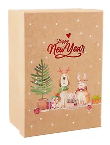 Купить Коробка подарочная "Зверушки" 21*14*8.5, НГ, картон — Фото №1