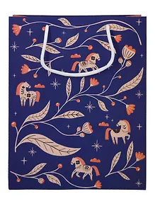 Купить Пакет А4 32*25 "Lucky"синий, НГ, бум.мат.ламинат — Фото №1