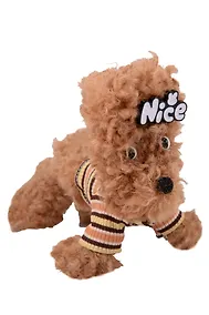 Купить Брелок Собачка в бежевой кофточке (плюш) (15см) (12-81018-202510-SPT-23) — Фото №1