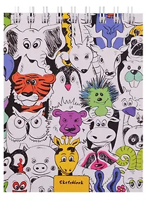 Купить Скетчбук A6 80 листов "Зоопарк (графика)" — Фото №1