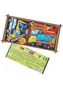 Купить Набор "Транспорт на магнитах", 12 деталей — Фото №1