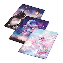 Купить Обложки 03шт д/тетрадей "МЕЧТАЙ" 346*215мм, ПВХ 70мкм, три наклейки для персонализации, подвес — Фото №1