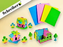 Купить Пазл мягкий 3Д, Schreiber/Шрайбер, 21*15см, Домик, в ассортименте — Фото №1