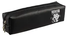 Купить Пенал-косметичка "Кот Манэки", черный PU — Фото №1