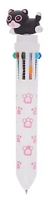 Купить Ручка шариковая автоматическая 10 цветов "Милые котики", в ассортименте — Фото №1