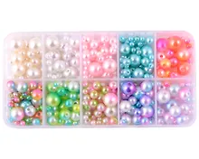 Купить Набор бусин для творчества № 12, перламутровые, размер 4/6/8/10 мм, ПВХ-упаковка — Фото №1