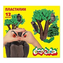 Купить Пластилин мягкий "Каляка-Маляка", 12 цветов, 180 грамм — Фото №1