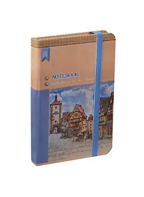 Купить Записная книжка А6 80л "СТАРЫЙ ГОРОД/РОМБЫ", офсет, 7БЦ, гл.лам., на резинке, Феникс — Фото №1