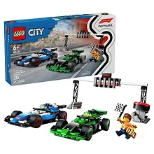 Купить LEGO City: Финиш Формулы-1 с гоночными автомобилями VCARB и Sauber, 313 деталей (60474) — Фото №1