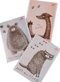 Купить Блокнот А6 24 листа клетка "Рисованные звери" — Фото №1