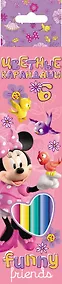 Купить Карандаши цветные 06цв "Minnie Mouse Club House for girls" к/к, подвес, Disney — Фото №1