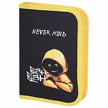 Купить Пенал 1отд. "Rebel" с наполнением, 21*14см,1 отк. планка, 24 предмета. — Фото №1