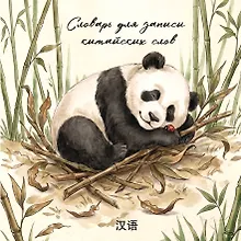 Купить Словарь для записи китайских слов (15х15 см) (Панда и божья коровка) — Фото №1
