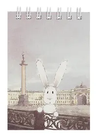 Купить Блокнот А7 60л кл. СПб "Чувиляева. Августин. Дворцовая площадь" спираль, УФ лак — Фото №1