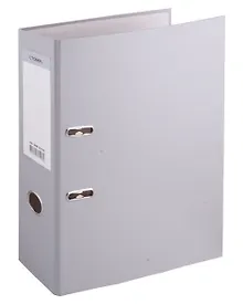 Купить Папка архивная 70мм А4 серая, бумвинил, прозр.карман, СТАММ — Фото №1