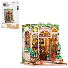 Купить CWGC203 Конструктор интерьерный  – сборный домик CuteBee - Книжный магазин "Зелёная Жизнь", 196 деталей (материалы: дерево, картон, пластик, металл), со световыми эффектами (подсветка интерьера), с питанием от 2хААА батареек (не включены), серия DIY, возр — Фото №1