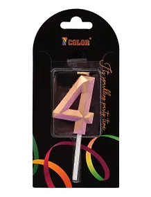 Купить Свеча для торта Цифра 4 Градиент (4см) (блистер) (12-7color-candle_30) — Фото №1