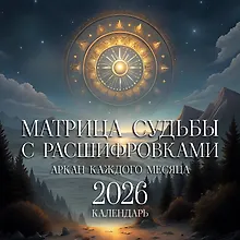 Купить Матрица судьбы с расшифровками. Аркан каждого месяца. Календарь 2026 — Фото №1