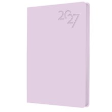 Купить Ежедневник дат. 2027г. А6 176л "Soft Touch" нежный лавандовый, иск.кожа, интегр.переплет, тонир.блок, скругл.углы, ляссе, инд.уп — Фото №1
