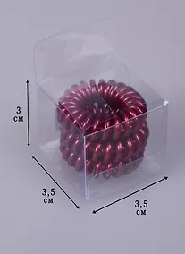 Купить Резинка-браслет для волос бордовая 3шт в блистере 12-03091-С7 — Фото №1