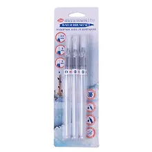 Купить Кисти с резервуаром 03шт "Невская палитра", круглая №1 (2,5мм), круглая №3 (5мм), плоская №1 (5мм), блистер с европодвесом — Фото №1