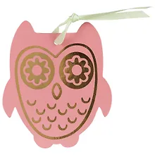 Купить Закладка «Счастливая сова», розовая, 9 х 10 см — Фото №1