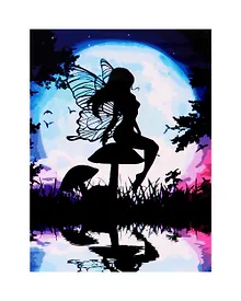 Купить Холст с красками по номерам "Силуэт ангела в ночи", 30 х 40 см — Фото №1