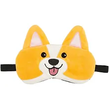 Купить Маска для сна с ушками Корги (плюш) (пакет) (12-37395-XLXJ-16) — Фото №1