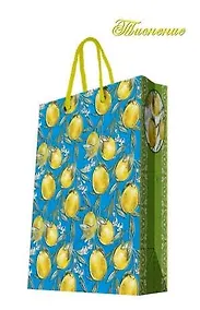 Купить Пакет Феникс Бумажный с тиснением Лимоны 26*32,4*12,7см 40879 — Фото №1