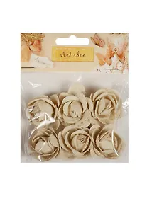 Купить Букетик Льняные розы (4см) (6шт) (11-00399-SC-377) — Фото №1