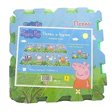 Купить Игрушка, Развивающая игрушка, Peppa Pig Коврик - пазл Пеппа и друзья 8 сегментов — Фото №1