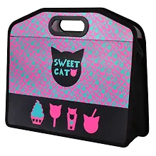 Купить Папка для тетрадей А4 "КОТОСЛАДОСТИ" полипропилен, 37*30*11см, молния, вырубн.ручка в пласт.окантовке, дно с расширением — Фото №1