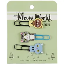 Купить Набор Скрепки-закладки Котики Meow world (3 шт) (12-24296-EX17767) — Фото №1