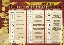 Купить Китайский язык. Основные иероглифические черты: начальный уровень. Учебный плакат (Формат А2) — Фото №1