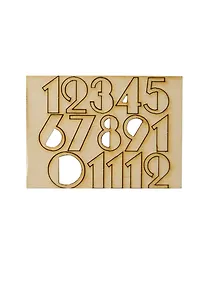 Купить Комплект Арабские цифры-11 (131175) (20мм) (Заготовка для часов) (дерево) — Фото №1