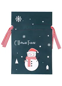 Купить Мешок 30*20см подарочный "Снеговик" Новый год — Фото №1