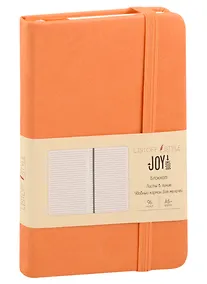 Купить Записная книжка А6 96л лин. "Joy Book. Тициановый" иск.кожа, тонир.блок, скругл.углы, ляссе, резинка, карман на задн.форзаце — Фото №1