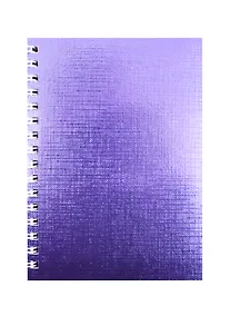Купить Записная книжка А6 80л кл. "METALLIC" обл. фиолет.бумвинил, гребень — Фото №1