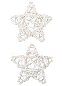 Купить Звездочки декоративные из лозы, Молочный (2шт.) — Фото №1