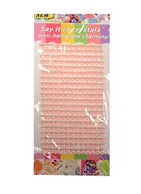 Купить Стразы полужемчужины на подвесе с напылением, 260 шт, 6 мм, розовые — Фото №1