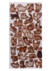 Купить Наклейки бумажные Коты играют 17048 — Фото №1