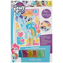Купить Набор для творчества, ТМ MLP Мой маленький пони. Роспись сверкающим песком Радуга Дэш 36920 — Фото №1