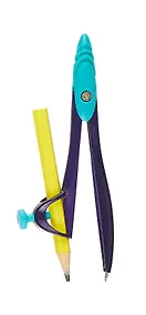 Купить Циркуль школьный 120мм "PIXEL PARTY STUDY" универс.держатель, пласт.пенал, Maped — Фото №1