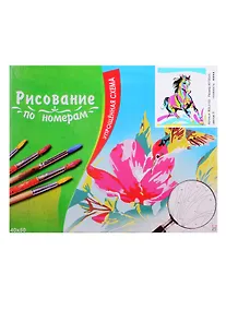 Купить Набор для раскрашивания по номерам ТМ Рыжий Кот Холст Цветная лошадь 40х50см RSL0193 — Фото №1