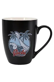 Купить Кружка матовая Круг,пальмы (фарфор) (350мл) (Сочи) (065-7-BL-135-44) — Фото №1