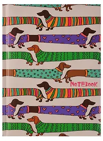 Купить Книга для записей «Таксы в свитерах», А6, 48 листов — Фото №1