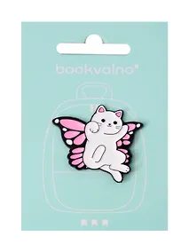 Купить Значок Котик-бабочка с розовыми крыльями) (металл) (12-5769-A32) — Фото №1