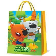 Купить Пакет подарочный "Веселый праздник" Ми-ми-мишки, 33x46x20 см — Фото №1