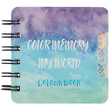 Купить Записная книжка 90*90 55л лин. "Colour book" карт.обл., вырубка, спираль, инд.уп., ассорти — Фото №1