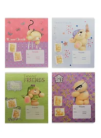 Купить Тетрадь 18л кл. "СЮРПРИЗ!" мел.картон, выб.УФ-лак, блестки, ассорти, Forever Friends — Фото №1